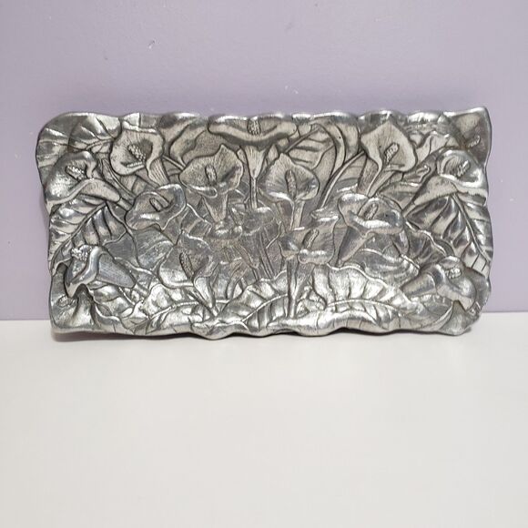 King Arthurs Court Lily Pattern Serving Candy Dinner Tray 1q"×5.5"×1" - Picture 1 of 9